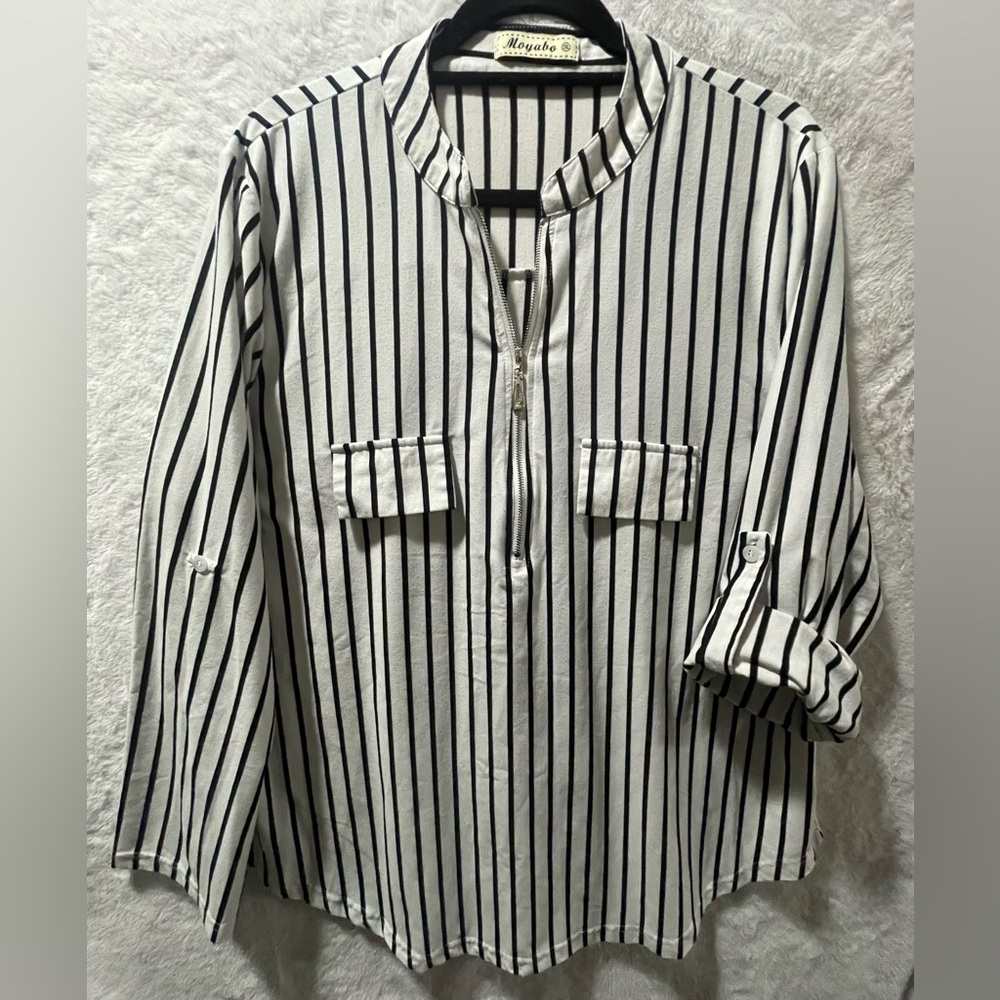 Moyabo 2x Zip-Front Blouse